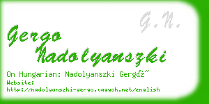 gergo nadolyanszki business card